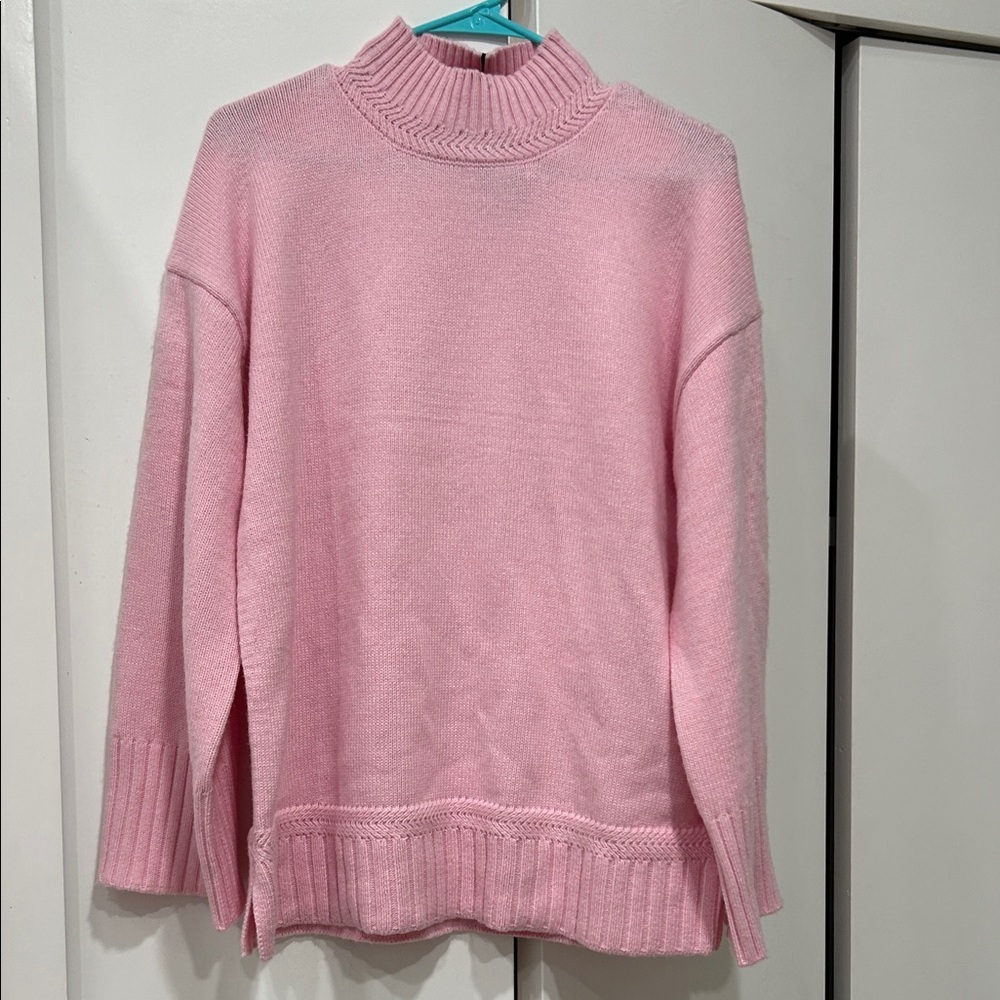 Tahari Soft Pink Turtleneck Sweater